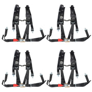 DURAFORCE 4 Pack 4-Point 2" Padded Seat Belt Harness Black for Polaris RZR XP S 4 1000