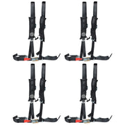 DURAFORCE 4 Pack 4-Point 2" Padded Seat Belt Harness Black for Polaris RZR XP S 4 1000