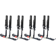 DURAFORCE 4 Pack 4-Point 2" Padded Seat Belt Harness Black for Polaris RZR XP S 4 1000