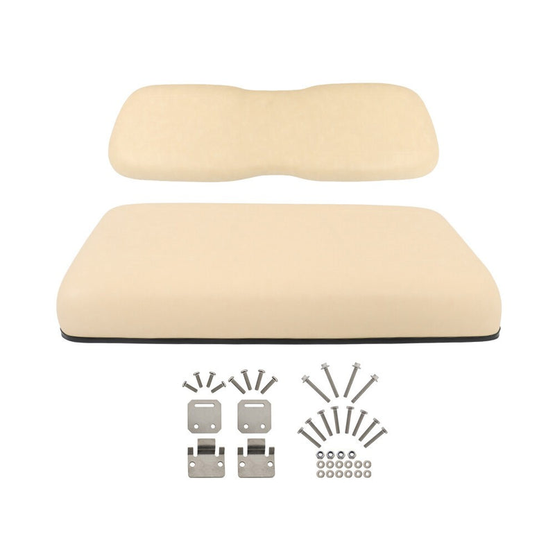 DURAFORCE Beige Front Seat Cushion Set for Club Car DS 2000.5-Up Golf Cart Bottom & Back