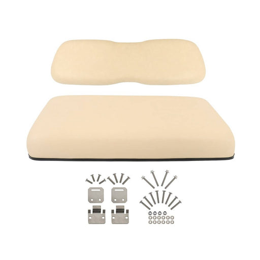 DURAFORCE Beige Front Seat Cushion Set for Club Car DS 2000.5-Up Golf Cart Bottom & Back