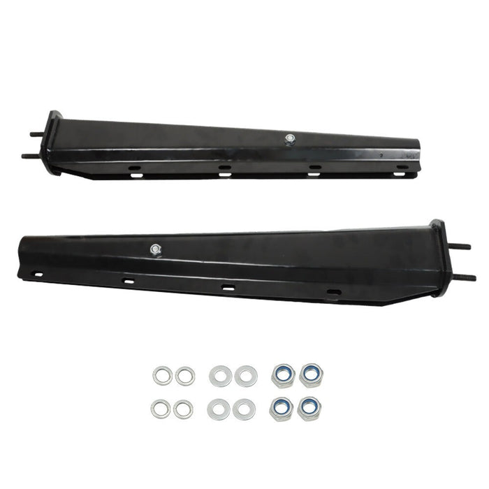 DURAFORCE 2.5" Semi Truck Mud Flap Hangers Black Steel Spring Loaded Straight 30