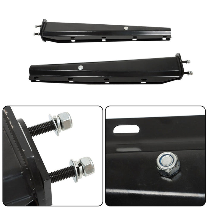 DURAFORCE 2.5" Semi Truck Mud Flap Hangers Black Steel Spring Loaded Straight 30