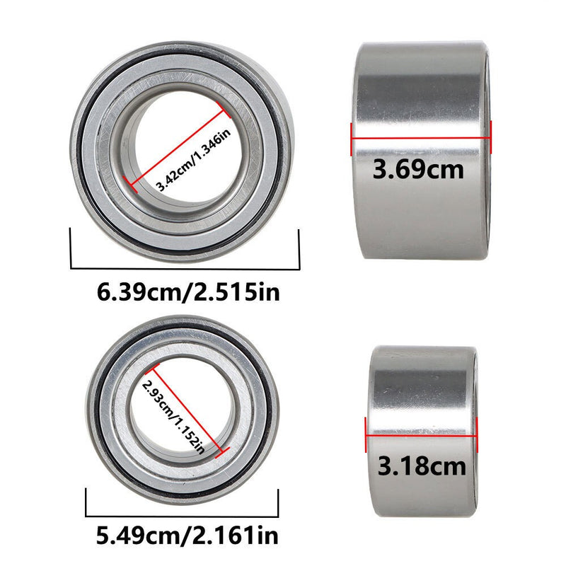 DURAFORCE Polaris Sportsman 400-800 Front & Rear Wheel Bearings Replacement Set