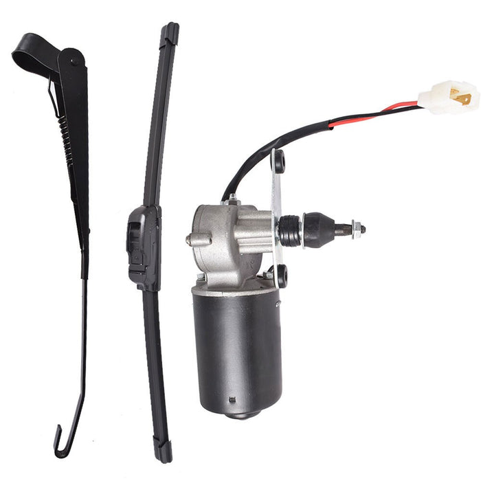 DURAFORCE 12V Electric Windshield Wiper Motor Kit for Polaris RZR Kawasaki Can Am X3 UTV