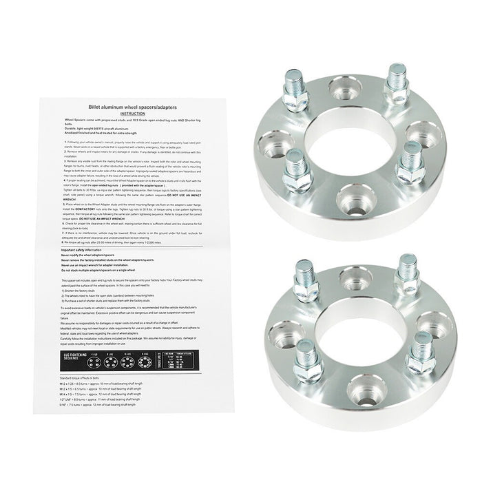 DURAFORCE 2x 1" 4x4 4x101.6mm Wheel Spacers 1/2"x20 Studs for EZ GO Club Car Golf Cart