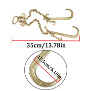 DURAFORCE 3/8 x 2' V Type Tow Chain J Hook Grab Hook for Tractor Car Wrecker Truck