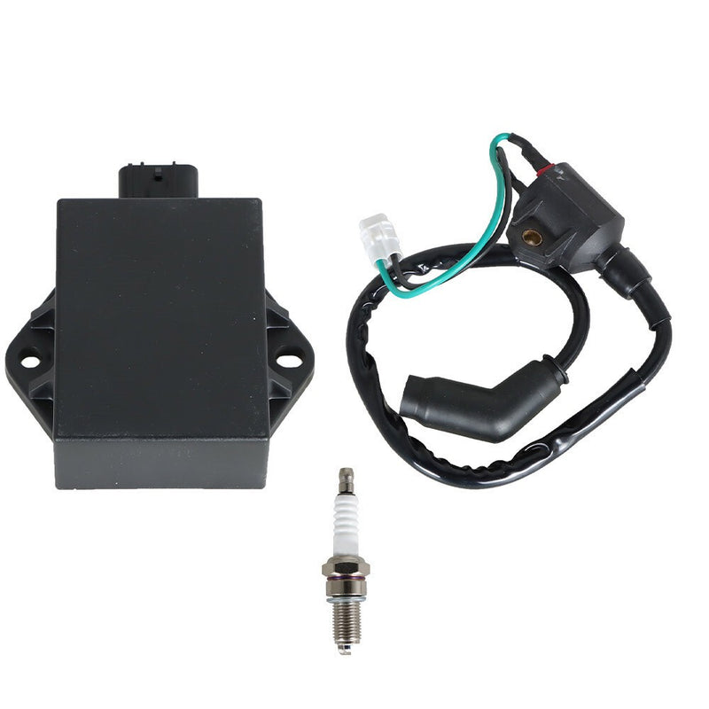 DURAFORCE Polaris Hawkeye 300 4X4 2007 CDI Box Ignition Coil & Spark Plug 3089978
