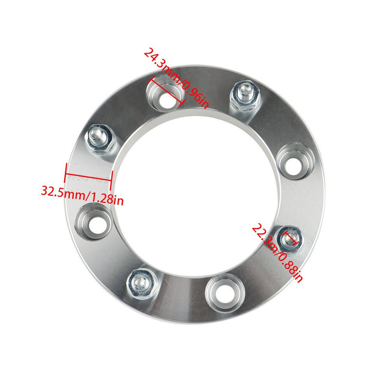 DURAFORCE 4x 1" Wheel Spacers for Bombardier Outlander 330 2003-2010 4x137 M10x1.25 Silver