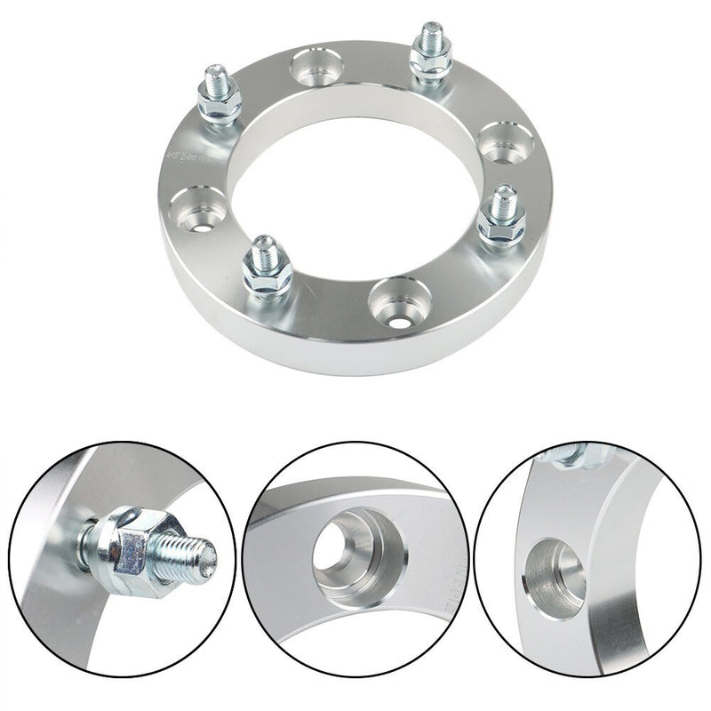 DURAFORCE 4x 1" Wheel Spacers for Bombardier Outlander 330 2003-2010 4x137 M10x1.25 Silver