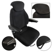 DURAFORCE New Holland Loader Backhoe Seat Assembly Black Cloth Fit Various Models