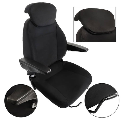 DURAFORCE New Holland Loader Backhoe Seat Assembly Black Cloth Fit Various Models