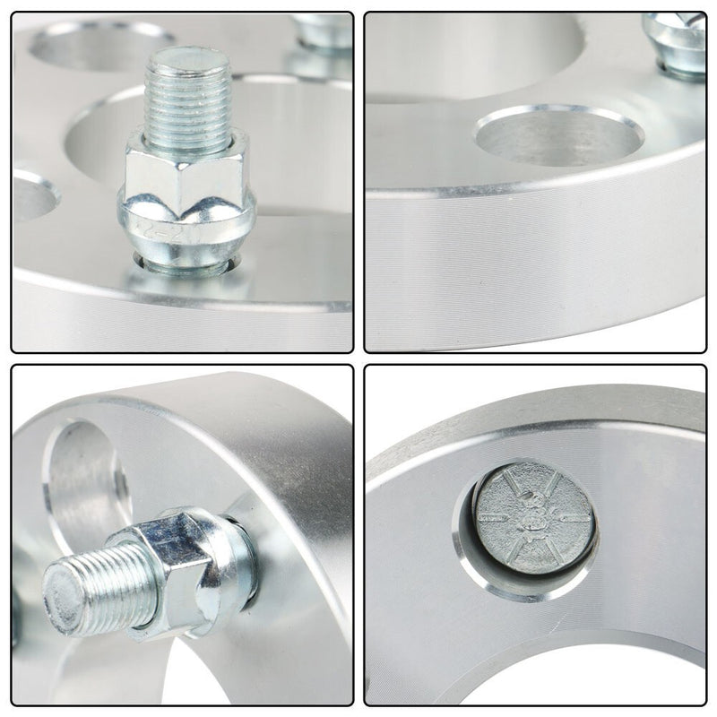 DURAFORCE EZ GO Club Car Golf Cart 4x4 ATV Wheel Spacer 4x1" Silver 1/2"x20 Studs