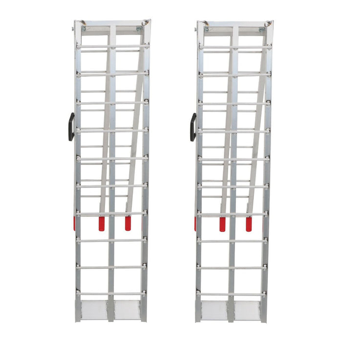 DURAFORCE UTV 7.5" Aluminum Folding Loading Ramps 2pcs for Truck Motorcycle Lawn Mower
