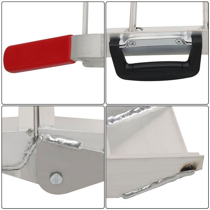 DURAFORCE UTV 7.5" Aluminum Folding Loading Ramps 2pcs for Truck Motorcycle Lawn Mower