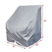 DURAFORCE Boat Center Console Cover 60"H x 44"L x 36"W 600D Marine Canvas Waterproof