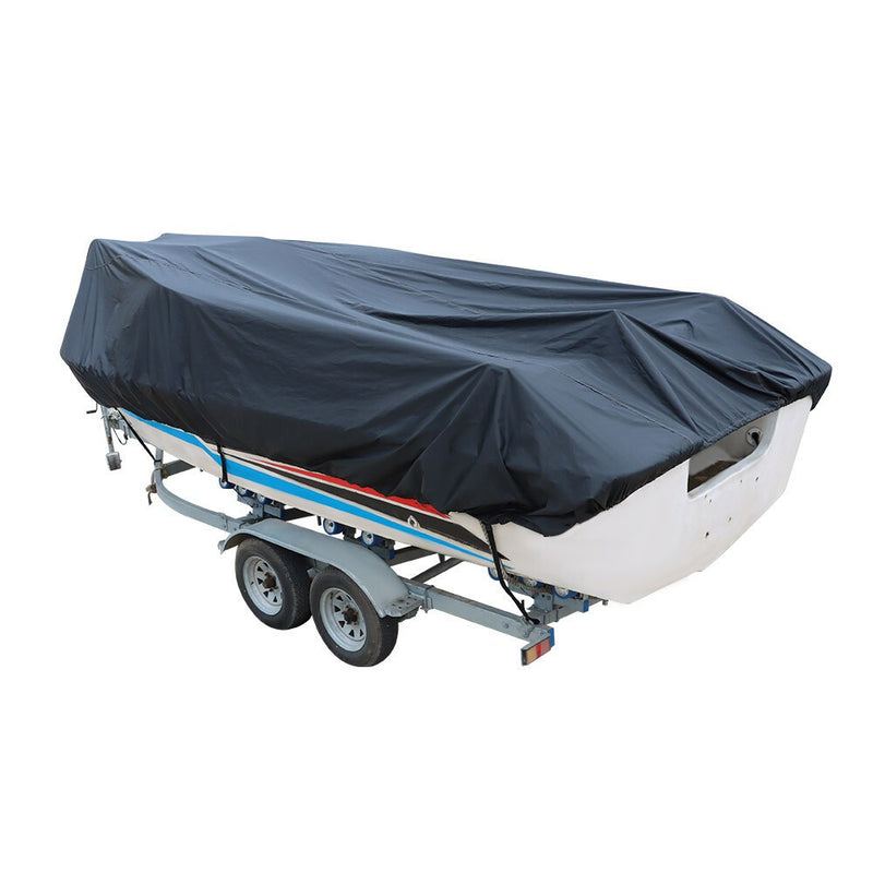 DURAFORCE 20-22ft Trailerable Boat Cover Black for V-Hull Tri-Hull Runabout Unused