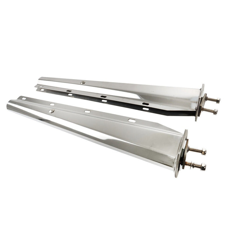 DURAFORCE Stainless Steel Straight Mud Flap Hanger 2.5" Bolt Semi Truck 30" Tapered