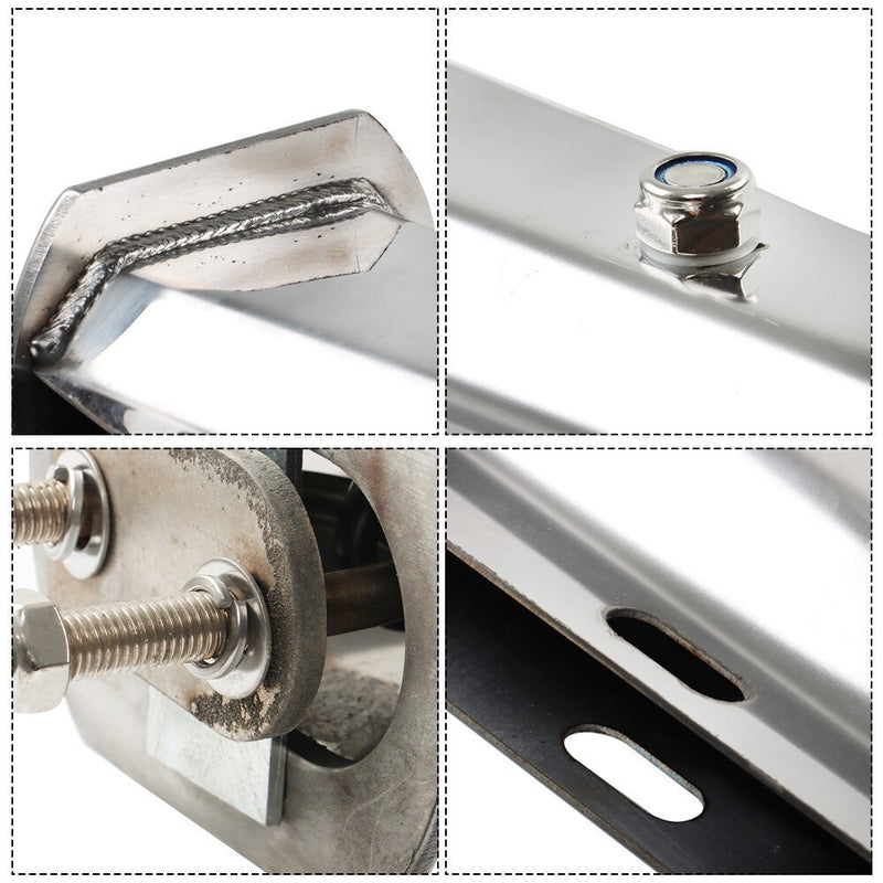 DURAFORCE Stainless Steel Straight Mud Flap Hanger 2.5" Bolt Semi Truck 30" Tapered