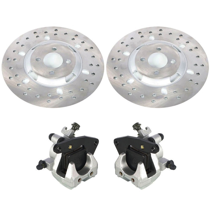 DURAFORCE Yamaha Big Bear 350 400 Front Brake Calipers & Rotors YFM350 YFM400