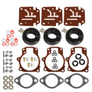 DURAFORCE 3× Carburetor Rebuild Kit w Float for Johnson Evinrude 65-75 HP New