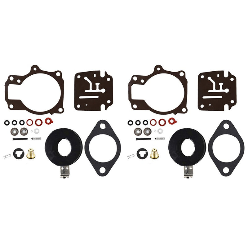 DURAFORCE Johnson Evinrude 50-60HP Carburetor Rebuild Kit w Float 2Pcs Fit