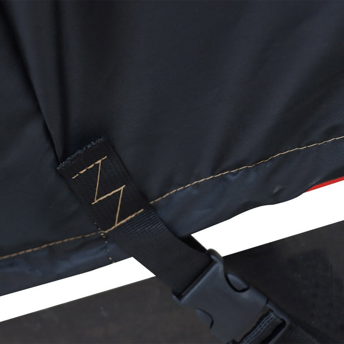 DURAFORCE 17-19ft Black 210D Boat Cover for Trailerable Fishing Ski Bass V-Hull Runabouts