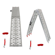 DURAFORCE 2pcs 7.5" Aluminum Folding Loading Ramps for Truck Motorcycle ATV UTV Lawn Mower