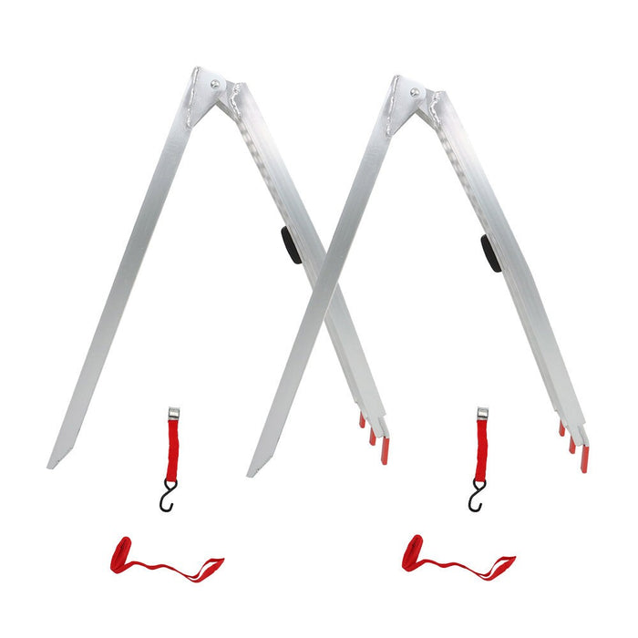 DURAFORCE 2pcs 7.5" Aluminum Folding Loading Ramps for Truck Motorcycle ATV UTV Lawn Mower