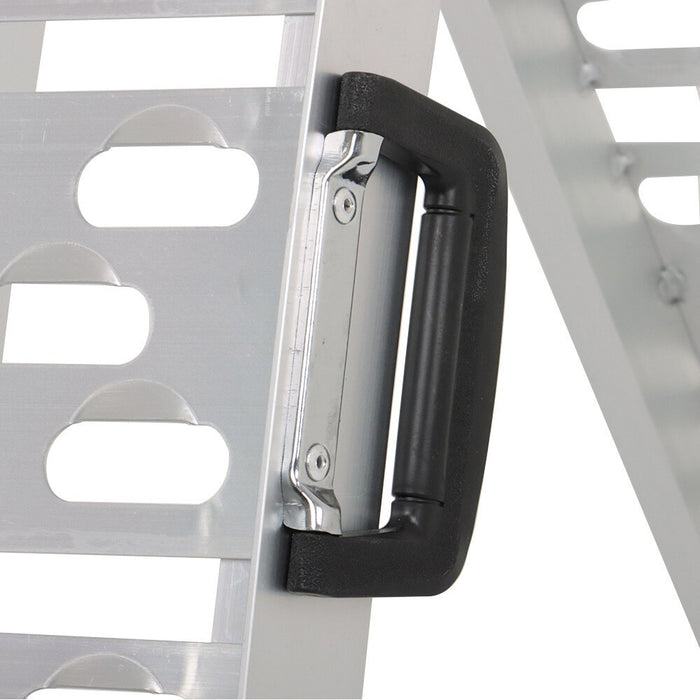 DURAFORCE 2pcs 7.5" Aluminum Folding Loading Ramps for Truck Motorcycle ATV UTV Lawn Mower