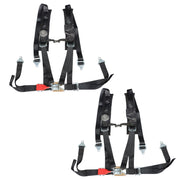 DURAFORCE Pair of 4-Point 2" Padded Black Seat Belt Harness for Polaris RZR XP S 4 1000 US