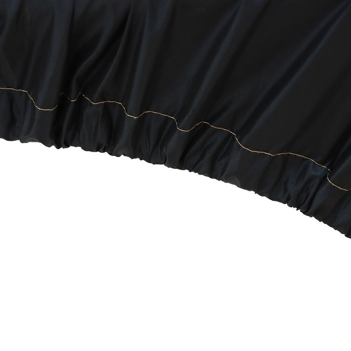 DURAFORCE Waterproof 11-13ft Black Boat Cover for V-Hull Runabout Trailerable Boats