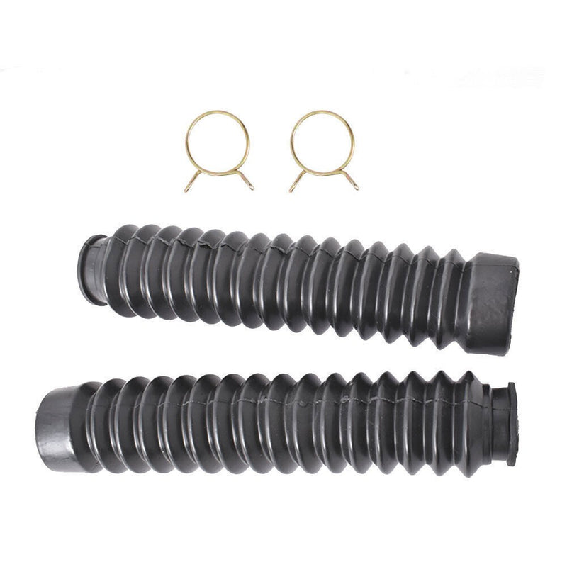 DURAFORCE 2x Black Front Fork Shock Boots for 1985-1987 Honda ATC Big Red 250ES