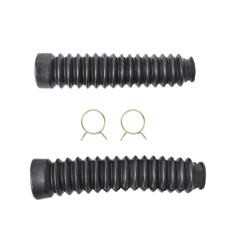 DURAFORCE 2x Black Front Fork Shock Boots for 1985-1987 Honda ATC Big Red 250ES