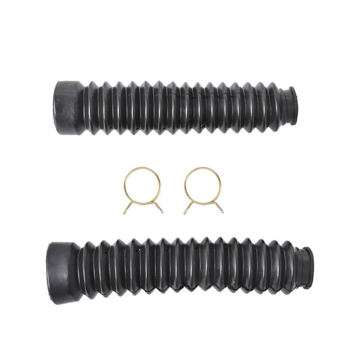 DURAFORCE 2x Black Front Fork Shock Boots for 1985-1987 Honda ATC Big Red 250ES