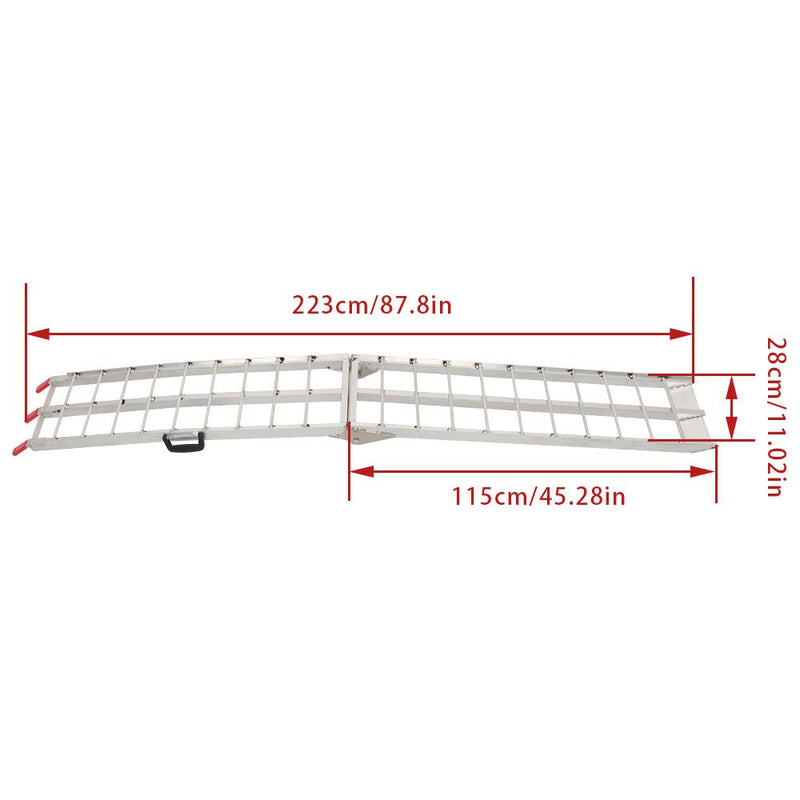 DURAFORCE 2x 1500 LBS Aluminum Foldable Loading Ramps for Pickup Truck Bed