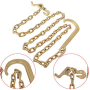 DURAFORCE Tow Chain 15" J Hook Mini Grab Hook 5/16 x 8 FT Grade 70 Welded