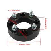 DURAFORCE 4×110 1.5" Wheel Spacers 74mm M10×1.25 for 2000-2009 Honda Rancher 350 Black