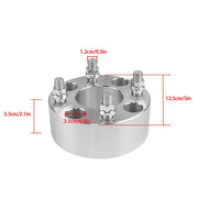 DURAFORCE EZ Go Golf Cart 2x 2" 4x4 Silver Wheel Spacers 1/2"x20 62mm Bore
