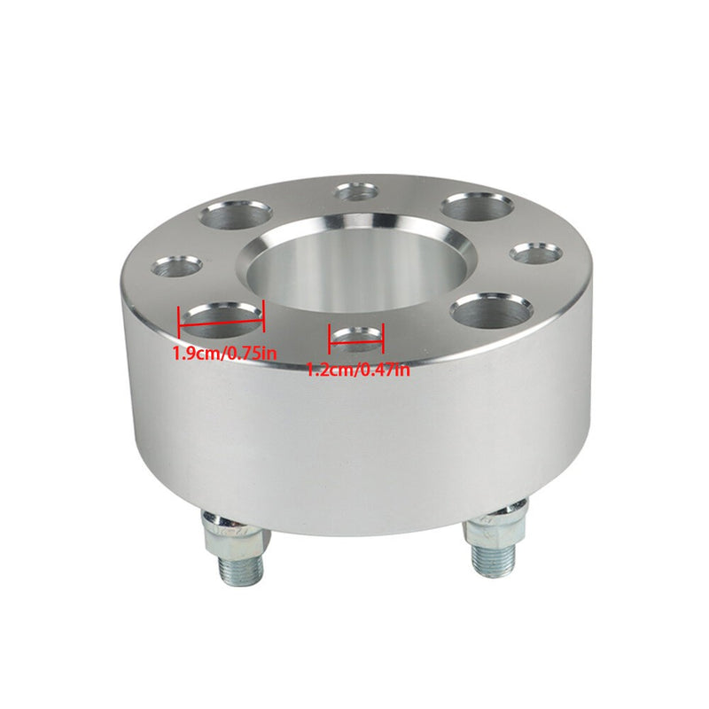 DURAFORCE EZ Go Golf Cart 2x 2" 4x4 Silver Wheel Spacers 1/2"x20 62mm Bore