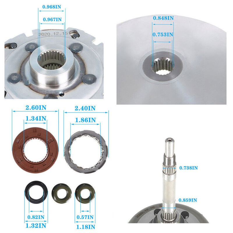 DURAFORCE Yamaha Rhino 660 04-07 Wet Clutch Drum Housing Primary Sheave & Pad Shoe