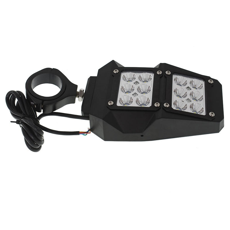 DURAFORCE LED Rear View Side Mirrors for Polaris RZR 1.75"-2" Roll Cage UTV