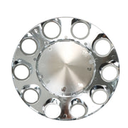 DURAFORCE Chrome 33mm Spiked Hub Cover Kit Front & Rear Semi Truck Wheel Axle Caps