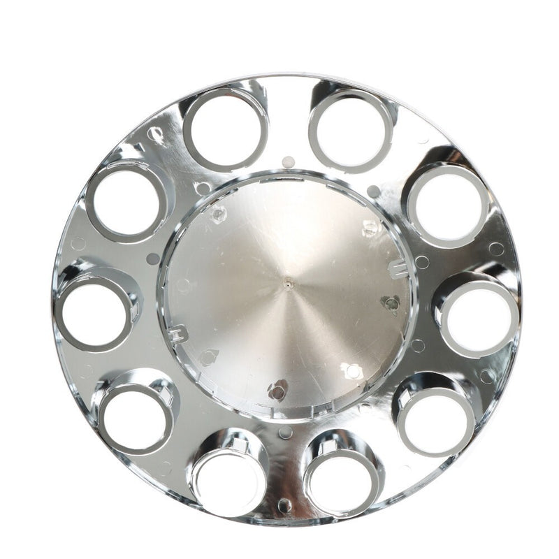 DURAFORCE Chrome 33mm Spiked Hub Cover Kit Front & Rear Semi Truck Wheel Axle Caps