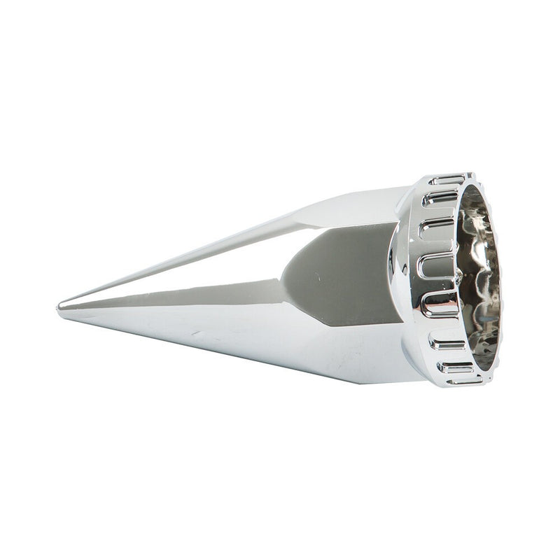 DURAFORCE Chrome 33mm Spiked Hub Cover Kit Front & Rear Semi Truck Wheel Axle Caps