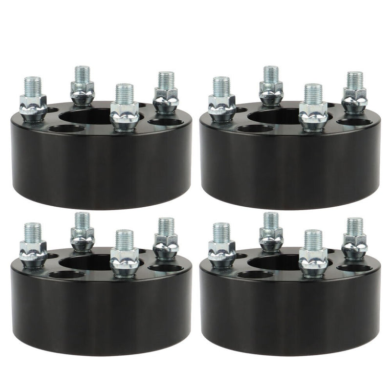 DURAFORCE 2" Wheel Spacers 62mm Hub Bore Set of 4 for EZGO EZ GO Golf Cart Club Car Black