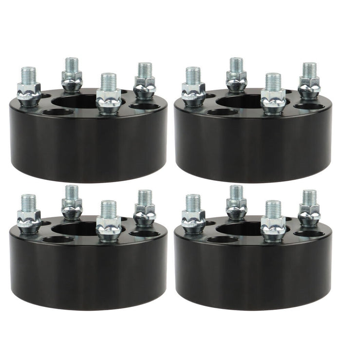 DURAFORCE 2" Wheel Spacers 62mm Hub Bore Set of 4 for EZGO EZ GO Golf Cart Club Car Black