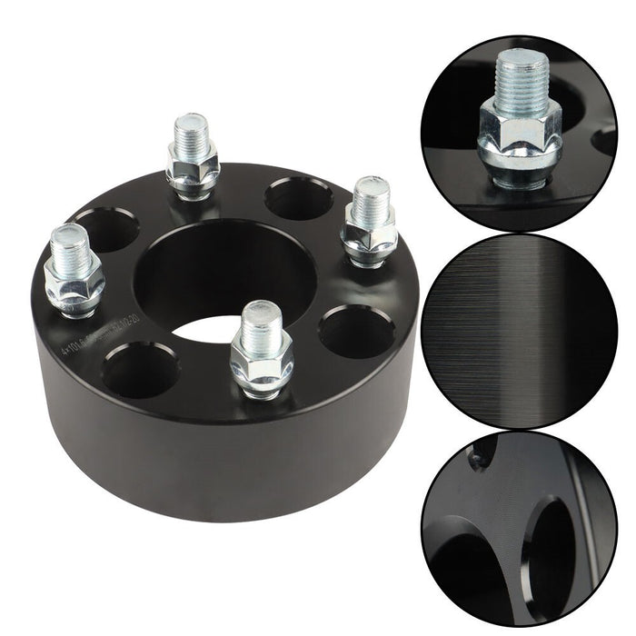 DURAFORCE 2" Wheel Spacers 62mm Hub Bore Set of 4 for EZGO EZ GO Golf Cart Club Car Black