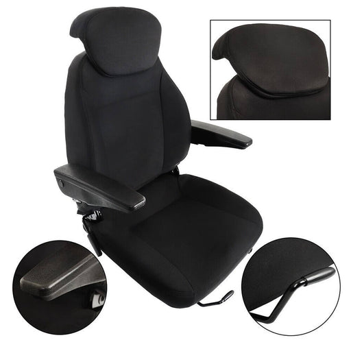 DURAFORCE New Holland Loader Backhoe Seat Assembly Black Cloth Fit Various Models New