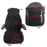 DURAFORCE New Holland Loader Backhoe Seat Assembly Black Cloth Fit Various Models New